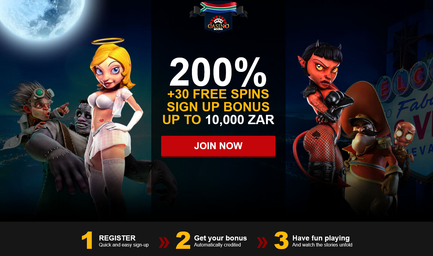 200% +30 FREE SPINS SIGN UP BONUS UP TO 10,000 ZAR