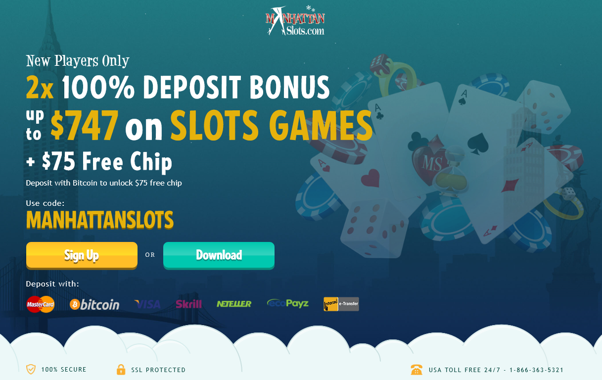Manhattan
                                Slots | 2x100% Deposit Bonus Up to $747