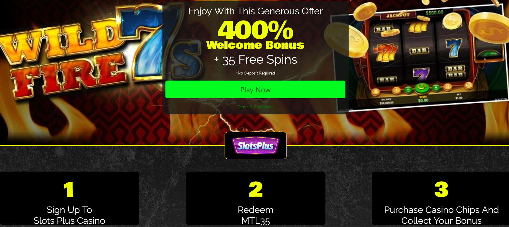 400% WELCOME BONUS | + 35 FREE SPINS